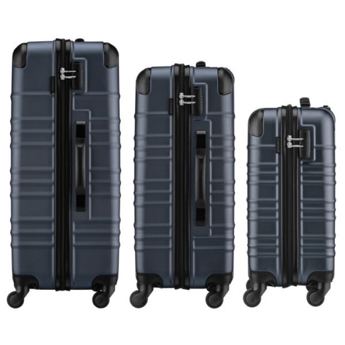 Набір валіз Wenger Amplar 3 в 1 (S,M,L) пластик, 4 колеса, синій (653150)