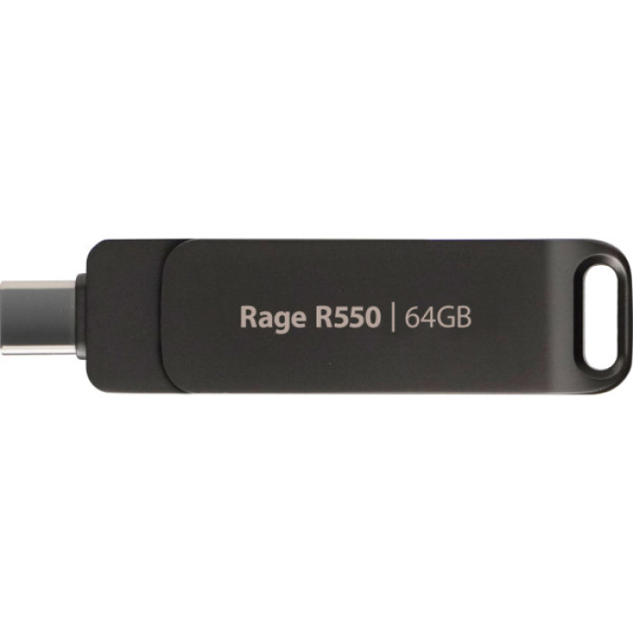 USB флеш накопичувач Patriot 64GB Rage R550 Matte Black USB/Type-C 3.2 (PE64GR550DSAD)