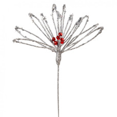 Прикраса декоративна YES! Fun Срібна квітка 60 см (974725)