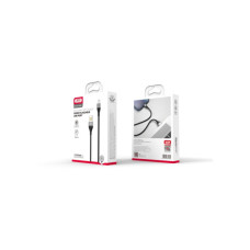 Дата кабель USB 2.0 AM to Lightning 1.0m 2.4A double-sided NB188 gray XO (6920680879694)