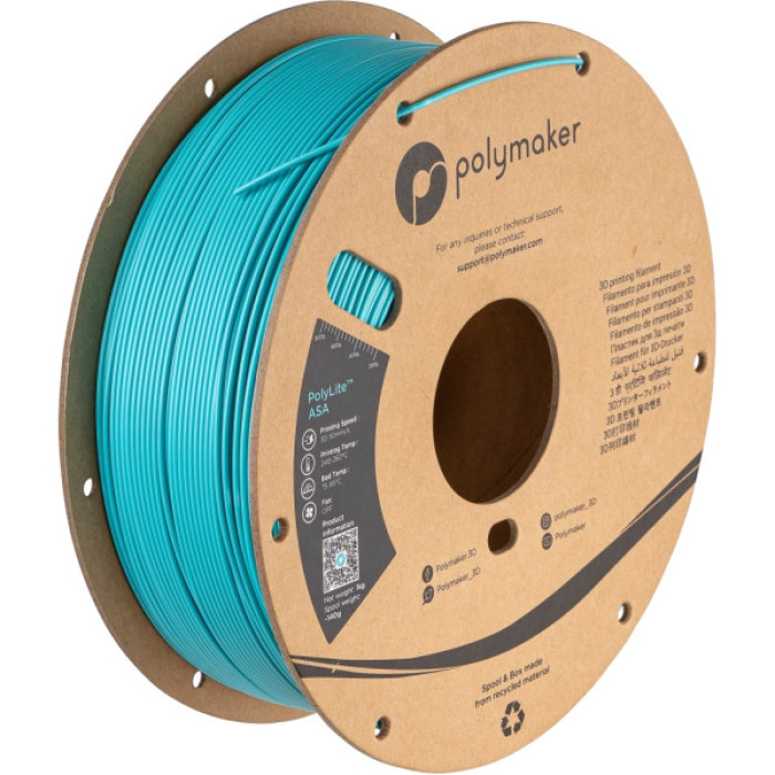 Пластик для 3D-принтера Polymaker ASA 1,75mm TEAL 1kg (PF01029)