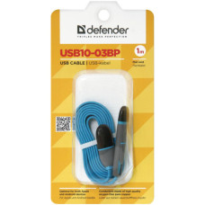 Дата кабель USB 2.0 AM to Lightning + Micro 5P 1.0m blue Defender (87487)