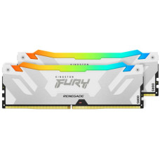 Модуль пам'яті для комп'ютера DDR5 32GB (2x16GB) 7600 MHz Renegade RGB White XMP Kingston Fury (ex.HyperX) (KF576C38RWAK2-32)