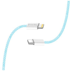 Дата кабель USB-C to Lightning 1.0m 27W blue ColorWay (CW-CBPDCL061-BL)