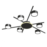 Світильник Videx під лампу 6xGX53 накладний з підсвіткою (VL-SPF22B-BB)