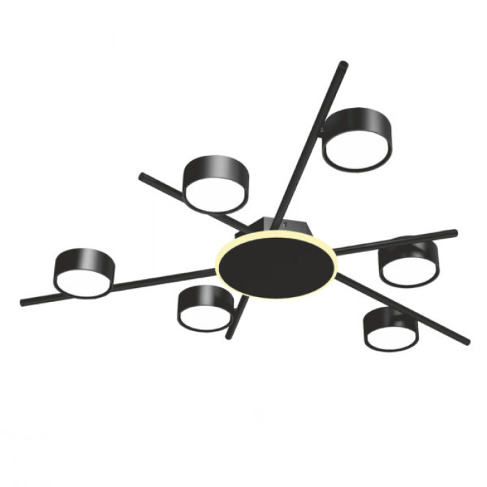 Світильник Videx під лампу 6xGX53 накладний з підсвіткою (VL-SPF22B-BB)