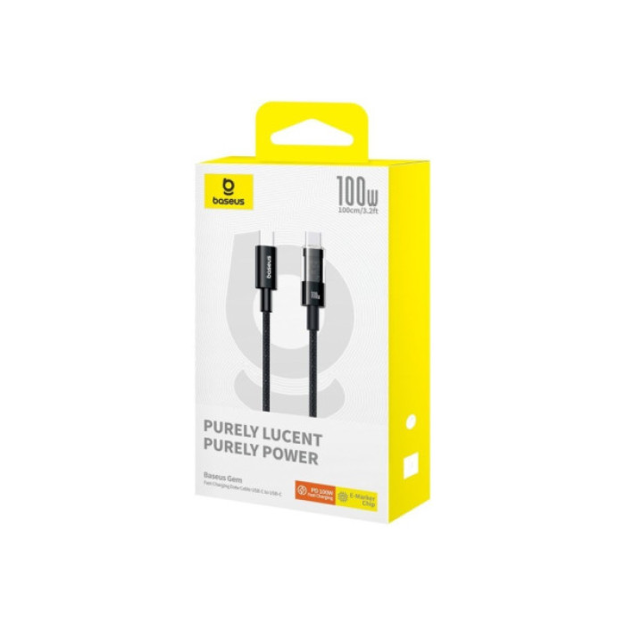Дата кабель USB-C to USB-C 1.0m 100W black Baseus (1167202)