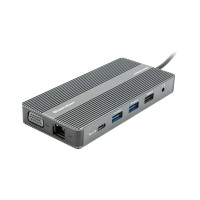 Концентратор Blueendless USB-C to 2xHDMI + VGA + LAN + 3xUSB 2.0 + SD/TF + USB-C PD100W + Aux (CA913886)