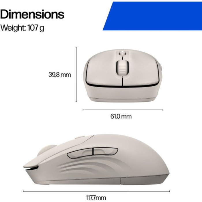 Мишка HP 400 Quiet Wireless/Bluetooth Maple (AZ7B6AA)