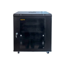 Шафа настінна GEAR 12U 19'' 600x600x650 мм, + полка 19", black (GWMSN-12U-600-600)