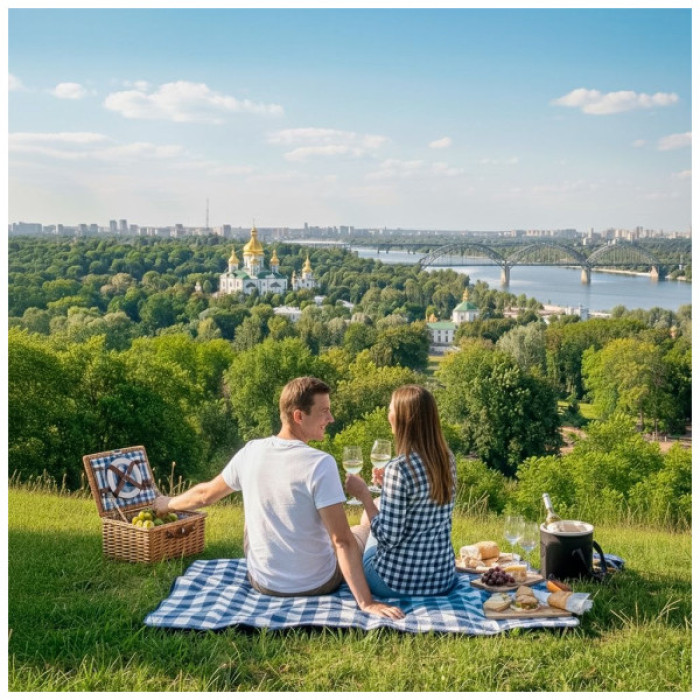 Туристичний килимок Soft Me Picnic для пікніка темно-синій (70030105-44)