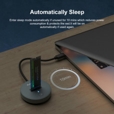 Док-станція для накопичувачів Maiwo M.2 NVMe/SATA SSD to USB3.2 Gen2 USB-C 10Gbps (K1698P2)