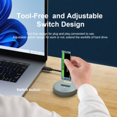 Док-станція для накопичувачів Maiwo M.2 NVMe/SATA SSD to USB3.2 Gen2 USB-C 10Gbps (K1698P2)