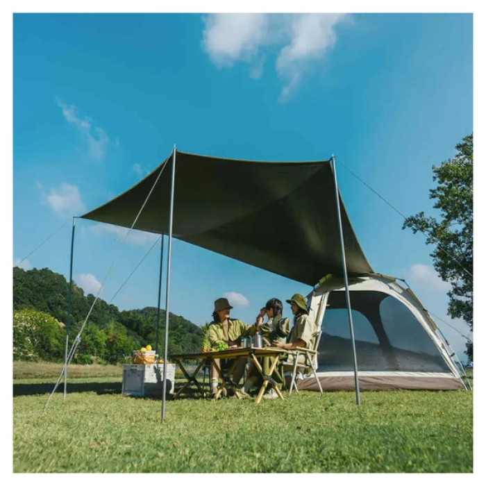 Намет Naturehike тримісний автоматичний із тентом Ango CNK2550WS01 L, коричневий (6975641887799)