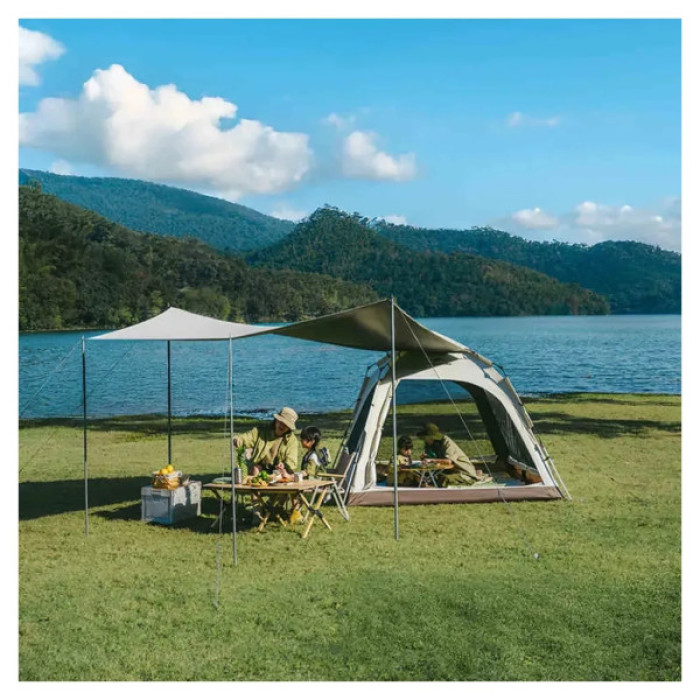 Намет Naturehike тримісний автоматичний із тентом Ango CNK2550WS01 L, коричневий (6975641887799)