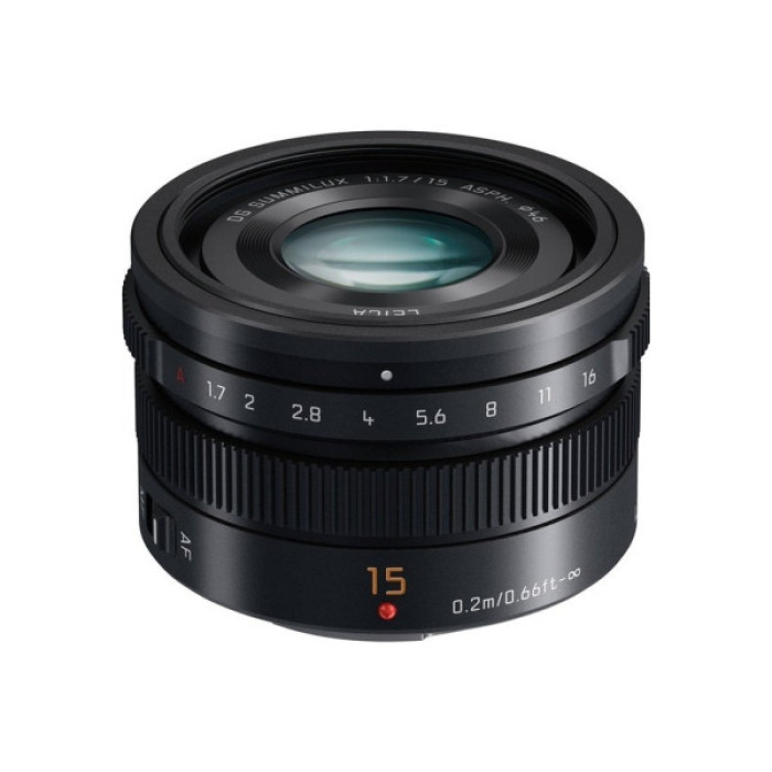 Об'єктив Panasonic Micro 4/3 Lens 15mm f/1.7 ASPH Black (H-X015E9-K)