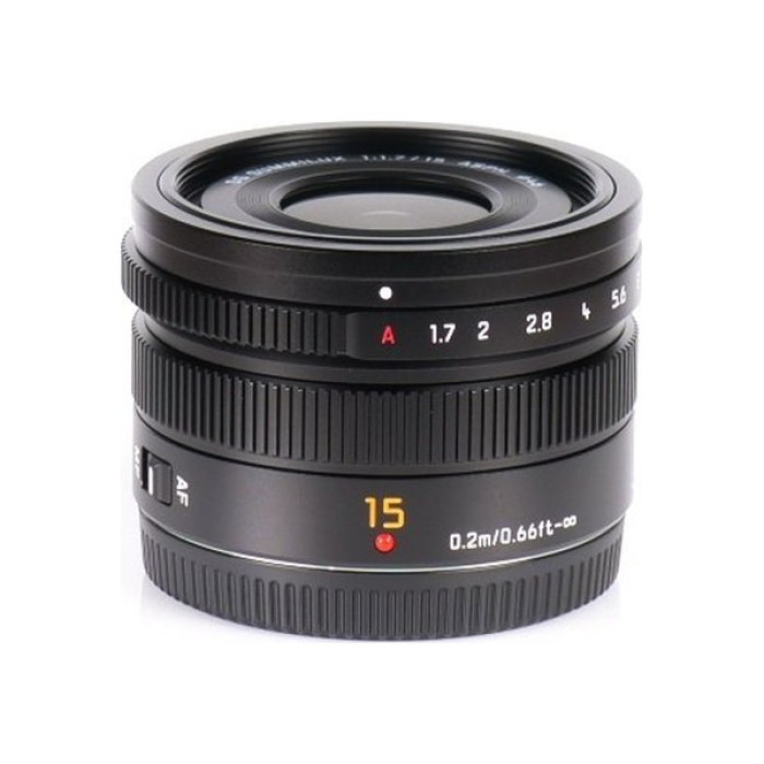 Об'єктив Panasonic Micro 4/3 Lens 15mm f/1.7 ASPH Black (H-X015E9-K)