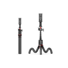 Штатив RTAKO C03 Octopus Extendable Tripod Selfie Stick (with Detachable Phone Holder) Black (6942063212416)