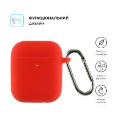 Чохол для навушників Armorstandart Ultrathin Silicone Case With Hook для Apple AirPods 2 Red (ARM59691)