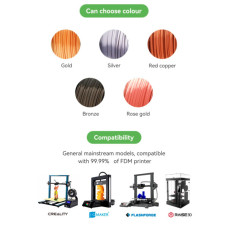 Пластик для 3D-принтера eSUN ePLA-Silk metal color, 1,75мм, 1кг, copper (ePLA-Silk-P175CO1)