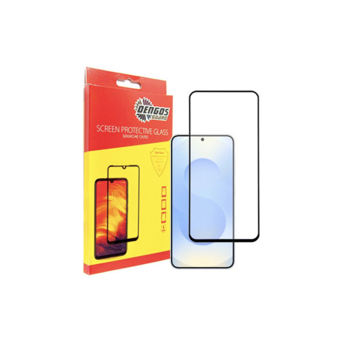 Скло захисне Dengos Full Glue Samsung Galaxy S25 Plus (black) (TGFG-390)