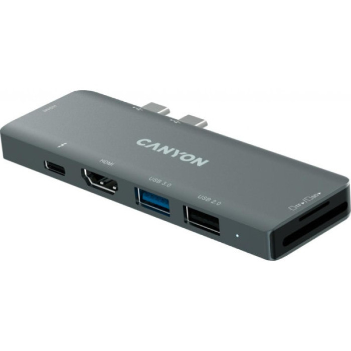 Порт-реплікатор Canyon 1*Type C PD100W+2*HDMI+1*USB3.0+1*USB2.0+1*SD+1*TF (CNS-TDS05B)