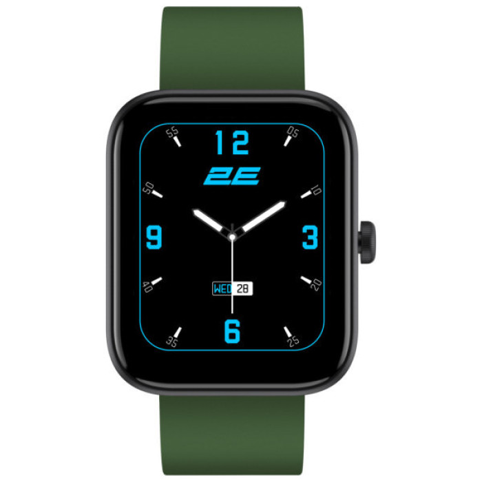 Смарт-годинник 2E Alpha SQ Music Edition 46mm Black-Green (2E-CWW40BKGN)