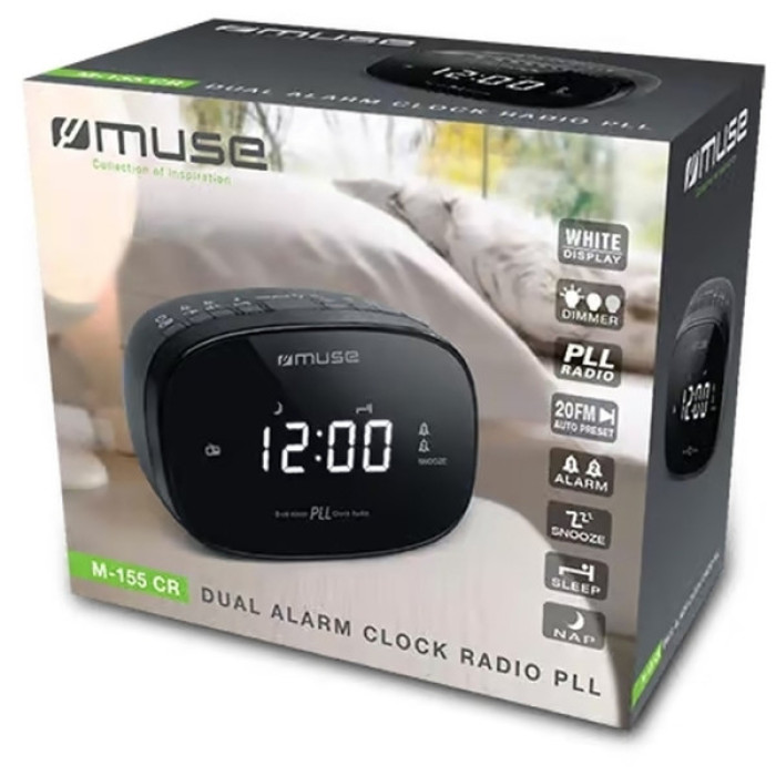Настільний годинник Muse радіо-годинник (M-155 CR)