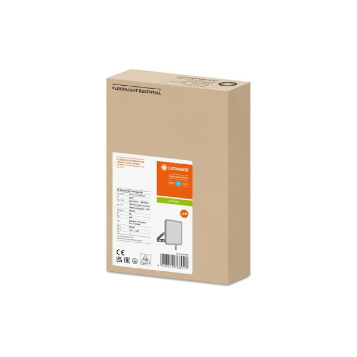 Прожектор LEDVANCE FL ESSENTIAL 20W 840 BK IP65 (4058075768017)