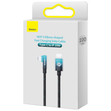 Дата кабель USB-C to Lightning 1.0m 20W 90° corner black/blue Baseus (CAVP000221)