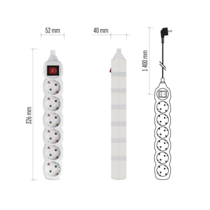Мережевий подовжувач EMOS P1621