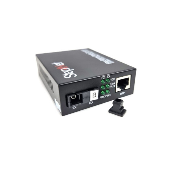 Медіаконвертер 10/100Base-TX to 100Base-FX, SM, 1310nm, SC/PC, 20км Step4Net (MC-R-0,1-1SM-1310nm-20-LFP)