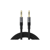 Кабель мультимедійний 3.5mm M to 3.5mm M 1.0m black Acefast (6974316285267)