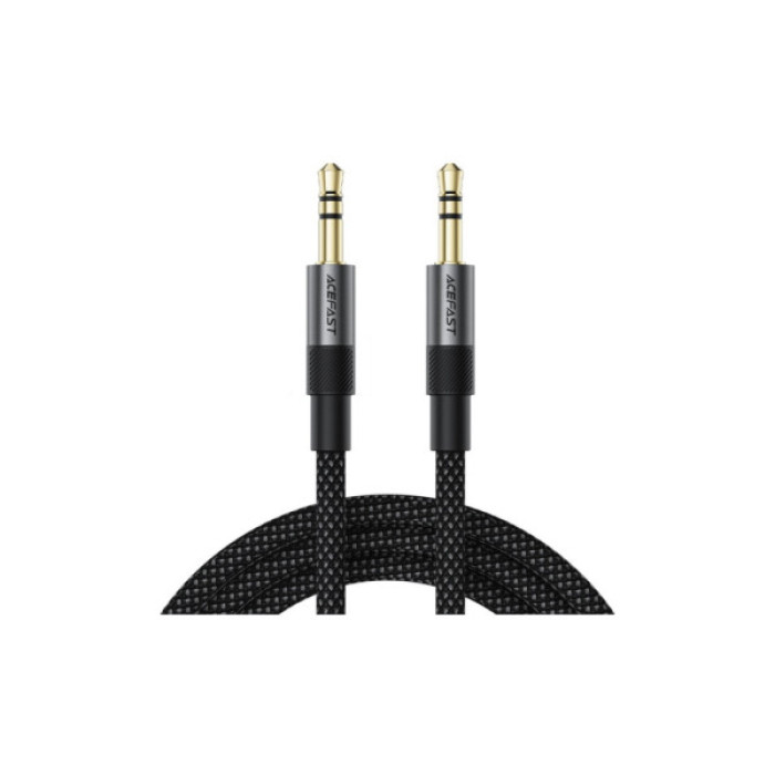 Кабель мультимедійний 3.5mm M to 3.5mm M 1.0m black Acefast (6974316285267)