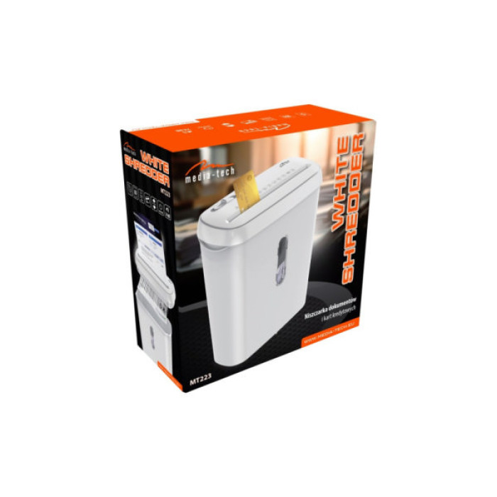 Знищувач документів Media-Tech WHITE SHREDDER (MT223) (884007)