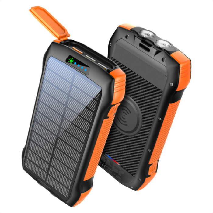Батарея універсальна Promate 20000mAh PD/20W, QC/3/0, Solar, QI, IP65 (solartank-20pdqi.black)