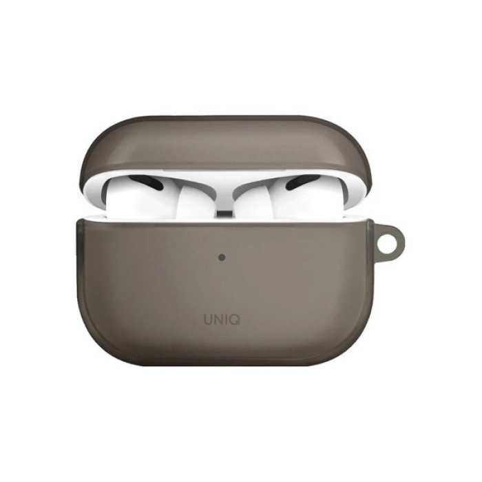 Чохол для навушників Uniq Glase AirPods Pro 2 gen Glossy Smoke (8886463683590)