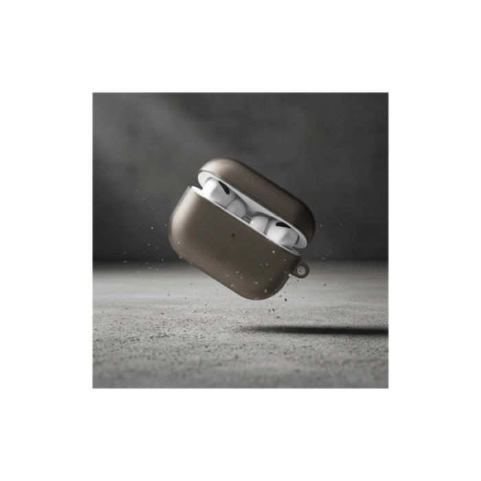 Чохол для навушників Uniq Glase AirPods Pro 2 gen Glossy Smoke (8886463683590)