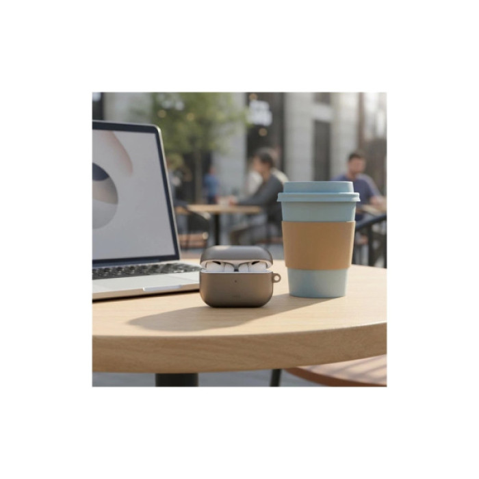 Чохол для навушників Uniq Glase AirPods Pro 2 gen Glossy Smoke (8886463683590)