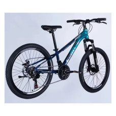 Велосипед Space 24" PHAETON DD FR рама-11" AL 2026 синьо-бірюзовий (OPS-SP-24-073)