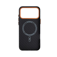 Чохол до мобільного телефона Armorstandart LikeCarbon2 SE MagCase Apple iPhone 17 Pro Max Black Orange (ARM89162)