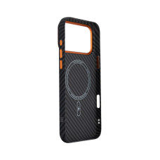 Чохол до мобільного телефона Armorstandart LikeCarbon2 SE MagCase Apple iPhone 17 Pro Max Black Orange (ARM89162)