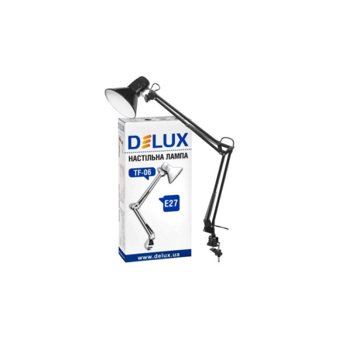 Настільна лампа Delux TF-06 E27 Чорна (90012371)