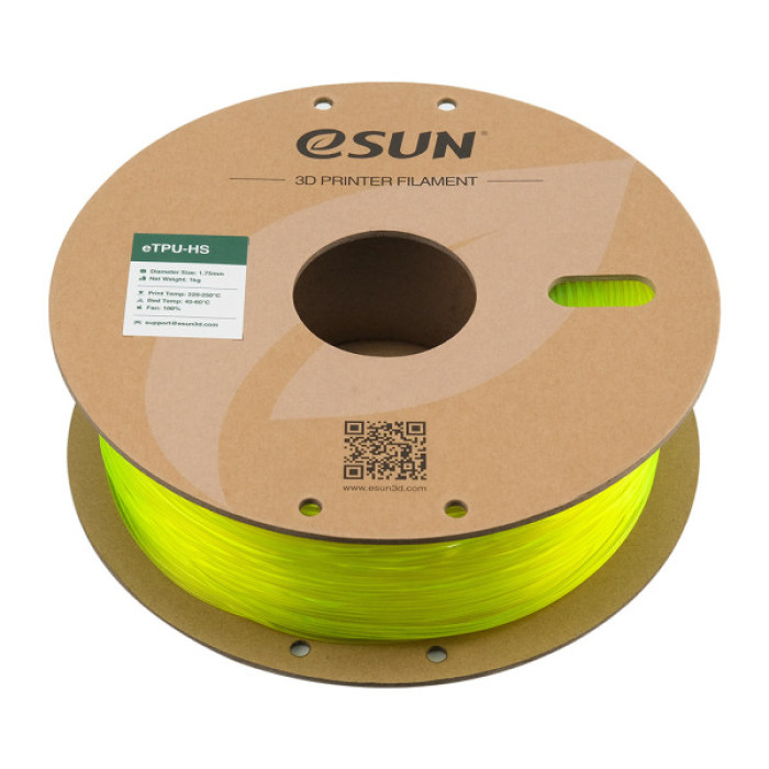 Пластик для 3D-принтера eSUN TPU HIGH SPEED 1,75mm 1kg FLUORES YELLOW (TPU-HS175F-Y1P1)