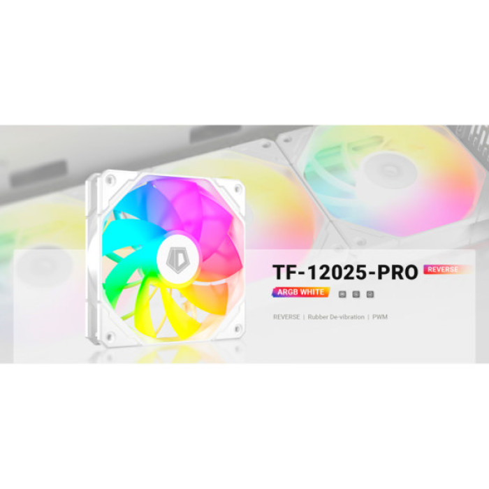 Кулер до корпусу ID-Cooling TF-12025-PRO ARGB REVERSE WHITE
