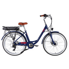 Електровелосипед Dorozhnik 26" eRUBY DD FR рама-17" 36B 13А*г 500Вт 2026 темно-синій (ELB-D-26-299)