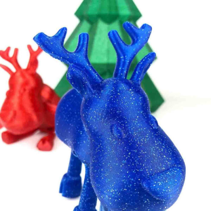 Пластик для 3D-принтера AzureFilm PLA Glitter 1,75mm 1kg BLUE (FP171-5015G)