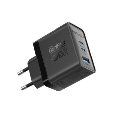 Зарядний пристрій Promate powerport-45 2xUSB-C PD + USB-A QC 45W Black (powerport-45.black)