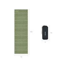 Туристичний килимок Naturehike IXPE CNK2550WS030, алюмінієва плівка, 18 мм, оливковий-зелений (6977465868206)
