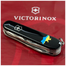 Ніж Victorinox Huntsman Ukraine Black "Карта України Жовто-Блакитна" (1.3713.3_T1166u)